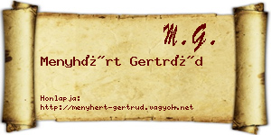 Menyhért Gertrúd névjegykártya